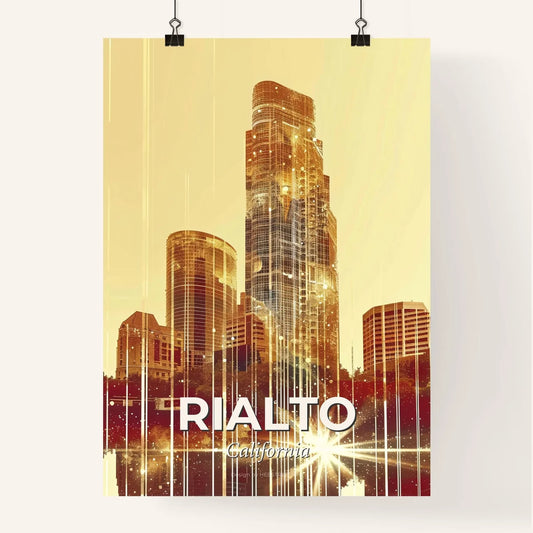Rialto City Skyline Memories Composite Art Poster Poster