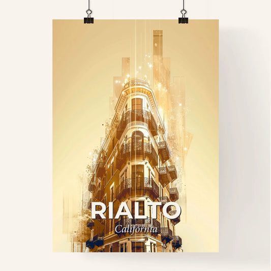 Rialto City Lights Poster Skyline Poster