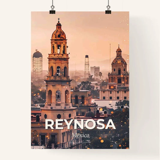 Reynosa City Double Exposure Poster Art Poster