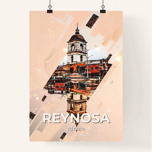 Reynosa City: Local Icons Double Exposure Art Poster