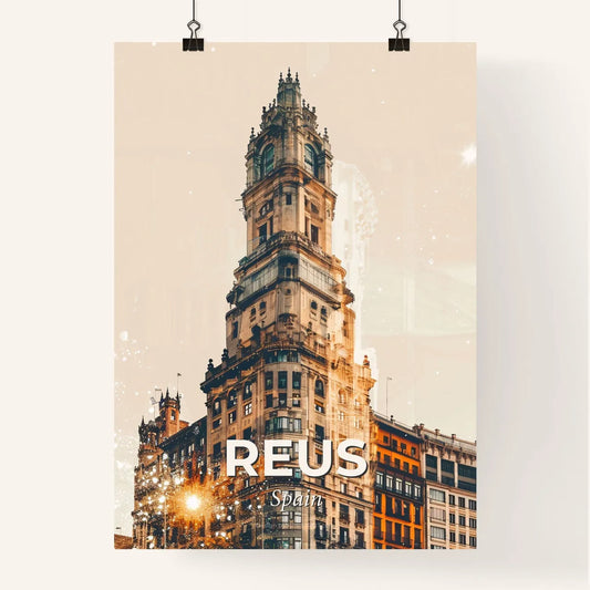 Reus City Lights: A Double Exposure Dream Poster