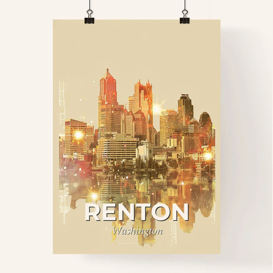 Renton Skyline Art: Iconic Cityscape Panorama Poster
