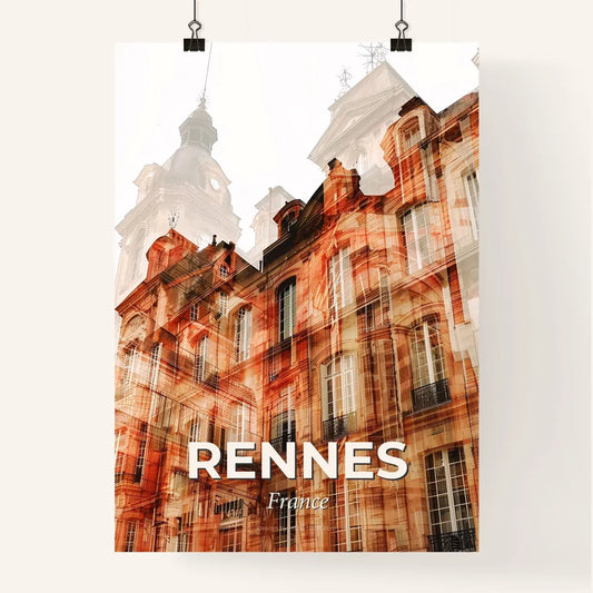 Rennes Double Exposure Skyline Composite Masterpiece Poster