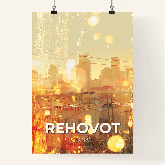 Rehovot Skyline Art: Architectural Icons Poster