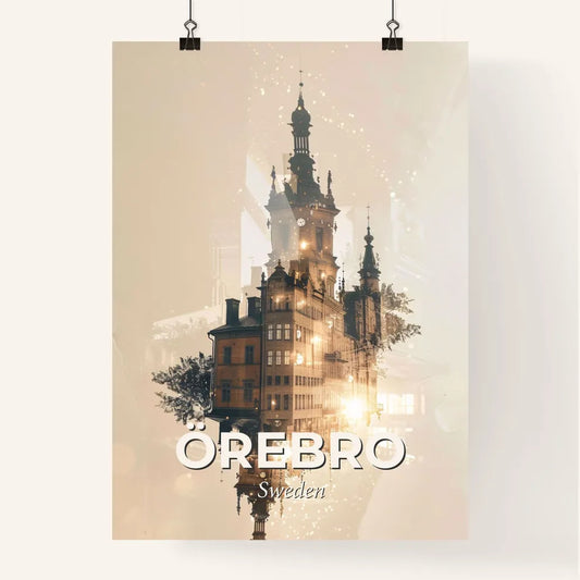 Örebro Skyline Composite Art City Poster Poster