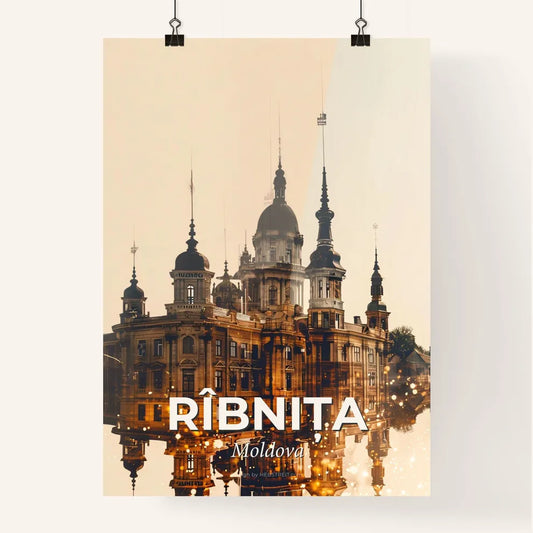 Râbnița Skyline Double Exposure Composite Art Poster