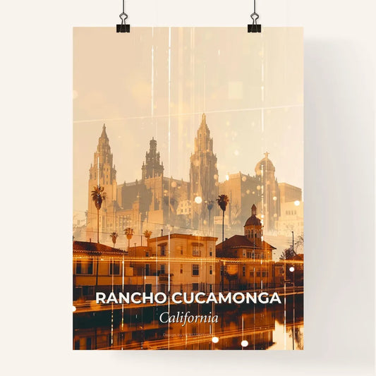 Rancho Cucamonga Double Exposure Artwork Poster