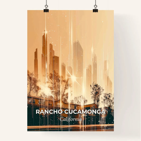 Rancho Cucamonga Skyline Poster Art Poster