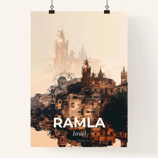 Ramla's Architecture in Intriguing Light and Shadow Poster