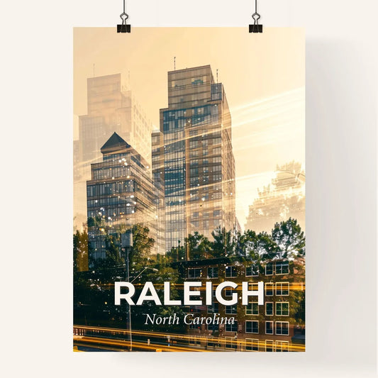 Raleigh City Skyline Poster: Local Charm, Modern Spark Poster
