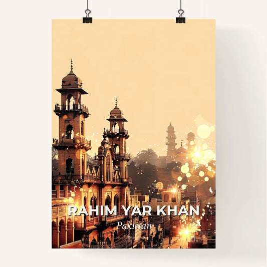 Rahim Yar Khan Skyline Art Print Poster