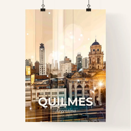 Quilmes City Double Exposure Skyline Poster Poster