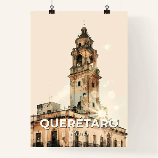 Queretaro City Skyline Double Exposure Art Poster