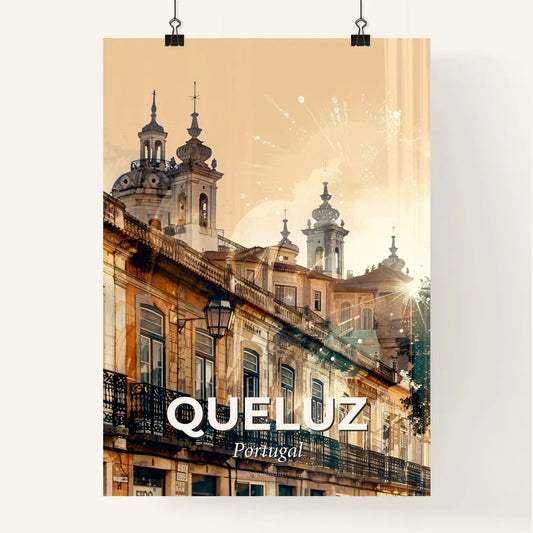 Queluz Poster: Double Exposure City Skyline Art Poster