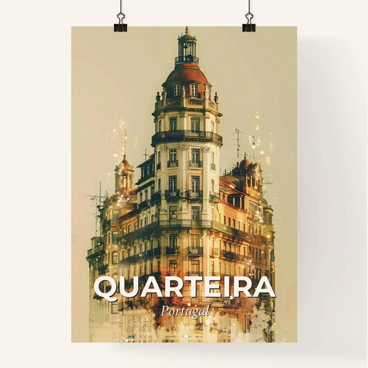 Quarteira Skyline Double Exposure Art Poster Poster