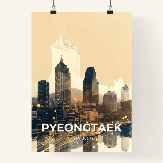 Pyeongtaek Skyline Composite Art Poster Poster
