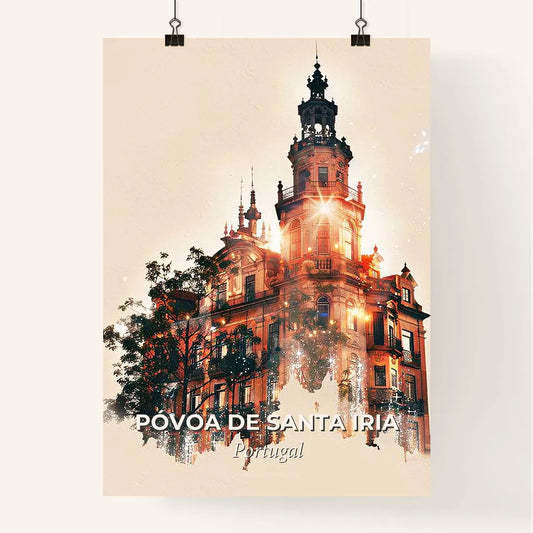 Póvoa de Santa Iria Cityscape Pastel Dreamscape Poster