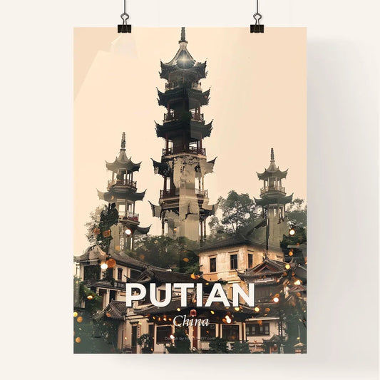 Putian China Composite Art Skyline Poster Poster