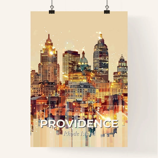 Providence: City Skyline Double Exposure Poster Art Poster