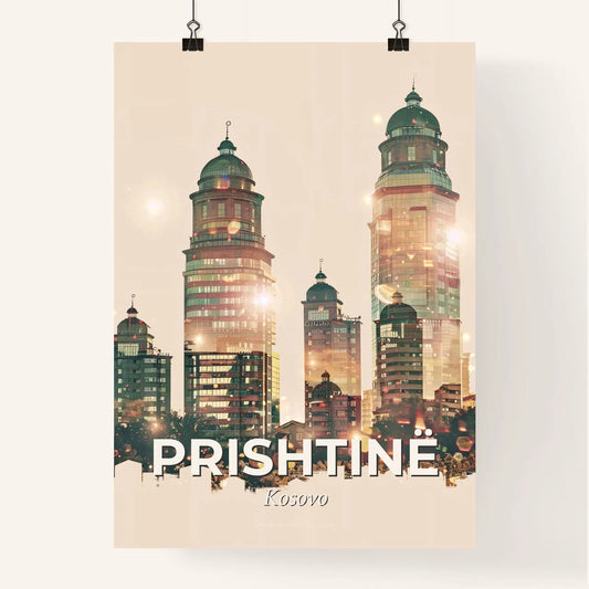 Priština Skyline Iconic Architecture Poster Poster