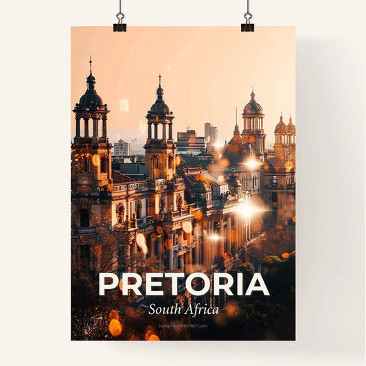 Pretoria Skyline Double Exposure Poster Art Poster