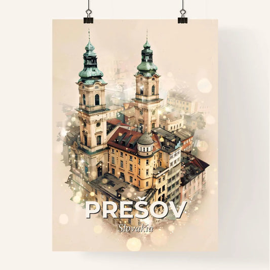 Prešov Cityscape Art Poster: Modern and Local Poster