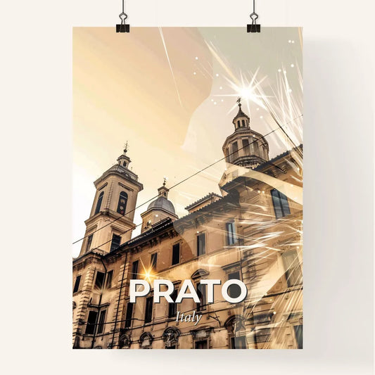 Prato Italy Composite Skyline Double Exposure Poster Poster