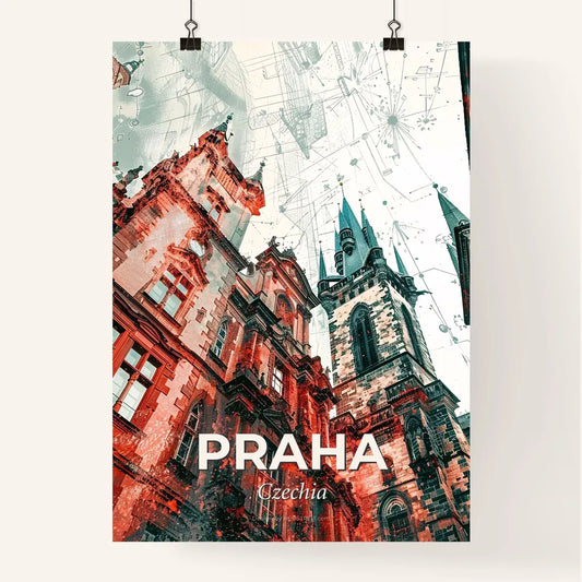 Prague Czechia Double Exposure Bright Poster Poster