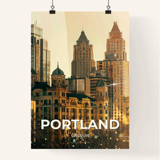 Portland Citylights: Iconic Skyline Art Poster