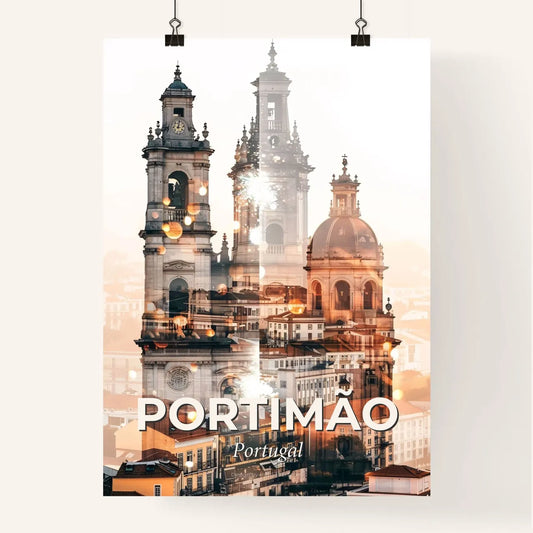 Portimão: City Skyline and Architecture Art Poster