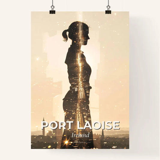Port Laoise City Lights Double Exposure Poster