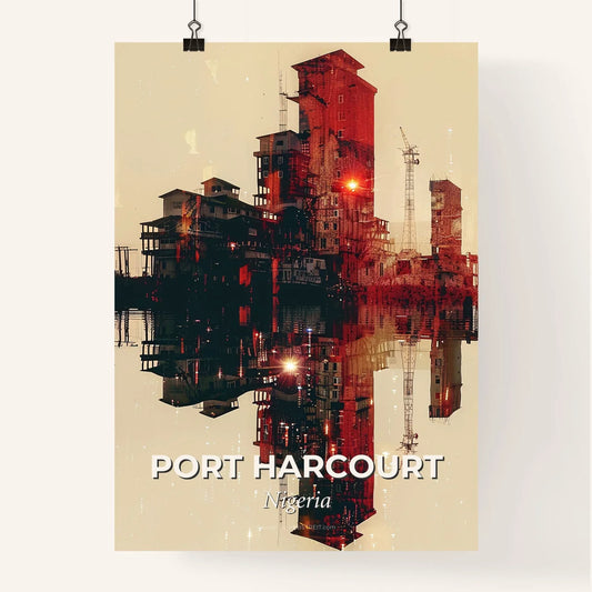 Port Harcourt Skyline Art Deco Composite Poster