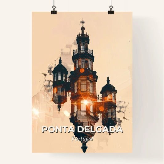 Ponta Delgada Skyline Sparkle Poster Delight Poster