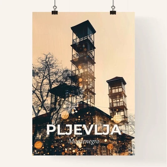 Pljevlja City Lights Montage Poster Poster
