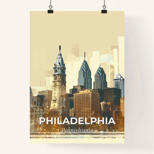 Philadelphia Skyline Art: Cityscape & Architecture Composite Poster