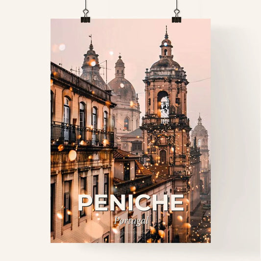 Peniche City Skyline Composite Art Poster Poster