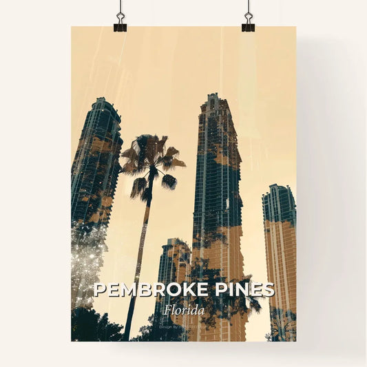 Pembroke Pines Cityscape Art: Iconic Sparkle Poster