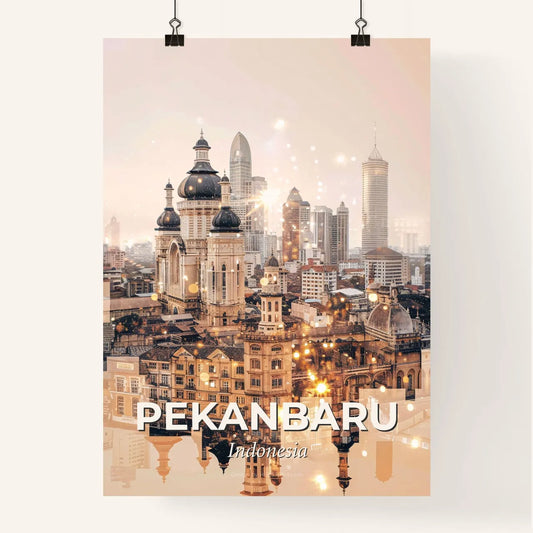 Pekanbaru Skyline Composite Art Poster Poster