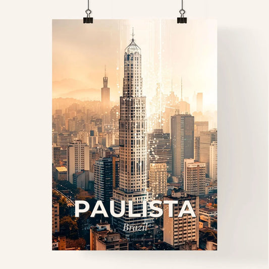 Paulista City Icons Composite Silhouette Poster