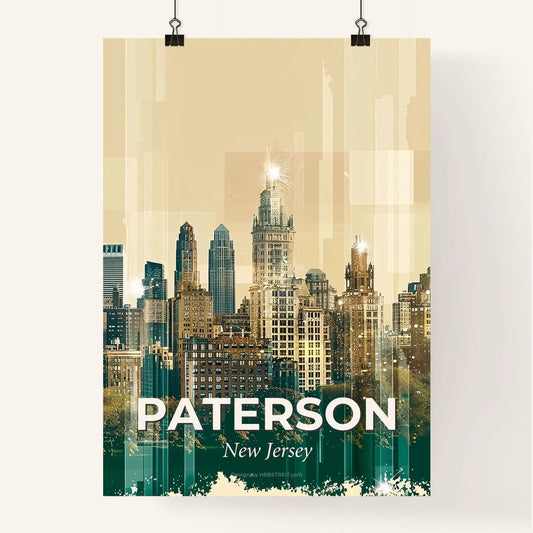 Paterson Skyline Composite Art CityScape Poster Poster