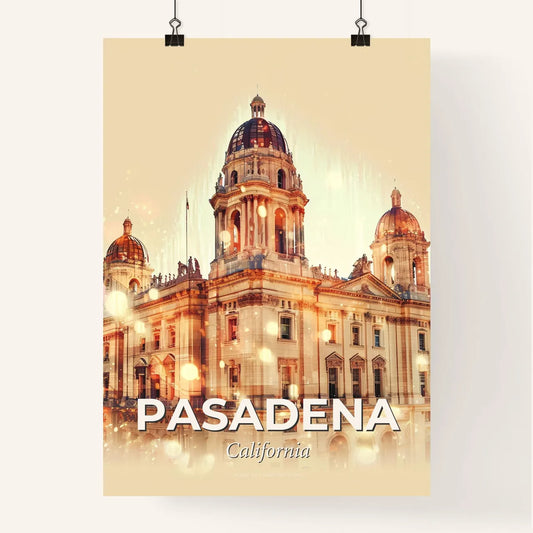 Pasadena City Skyline Double Exposure Poster Art Poster