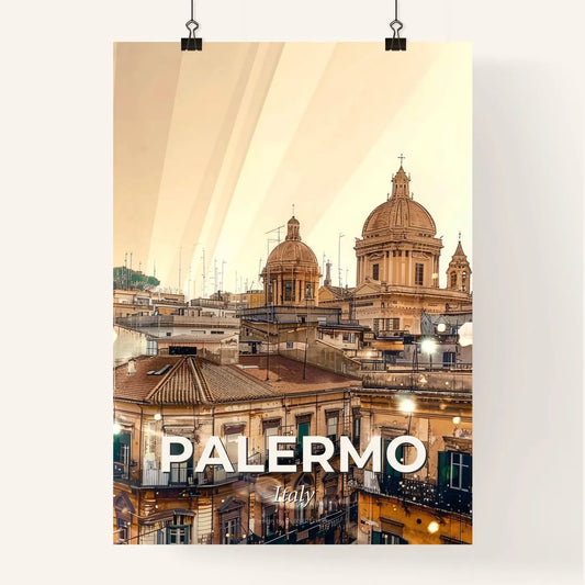 Palermo City Skyline Composite Artwork Poster