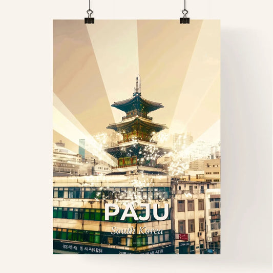 Paju City Skyline Artistic Korean Iconography Poster