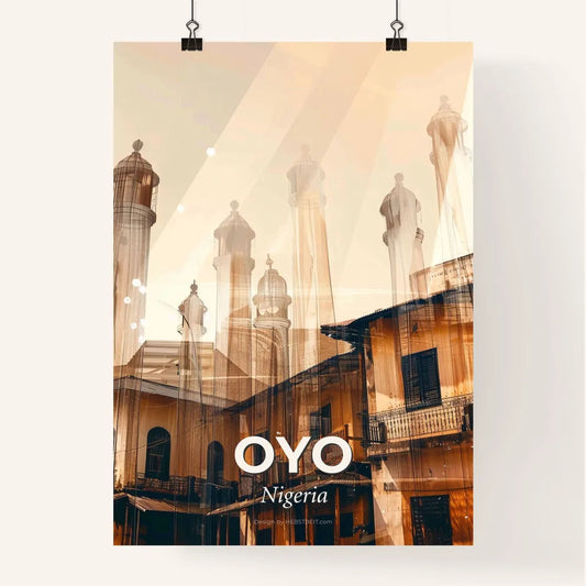 Oyo, Nigeria: Vibrant Skyline Art Poster