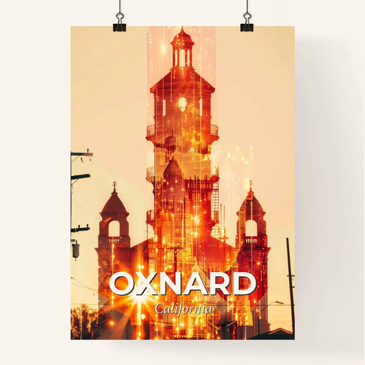 Oxnard City Lightscape Double Exposure Poster
