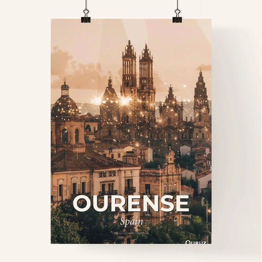 Ourense Symphony in Beige with Sparkles Poster