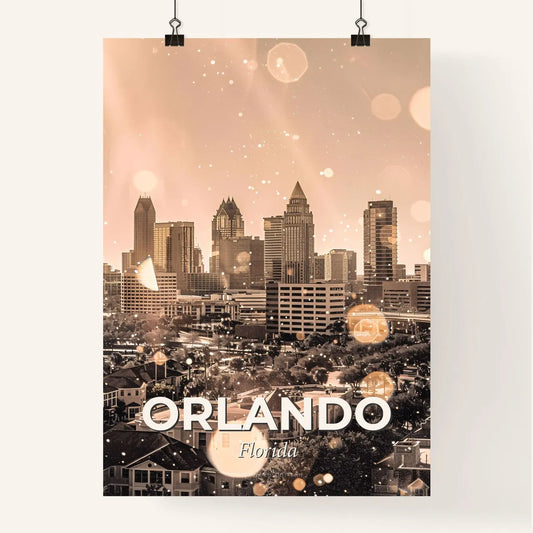 Orlando City of Dreams Skyline Nightlife Poster Art Poster