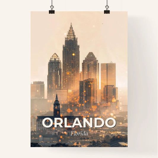 Orlando Florida City Skyline Art Poster Poster