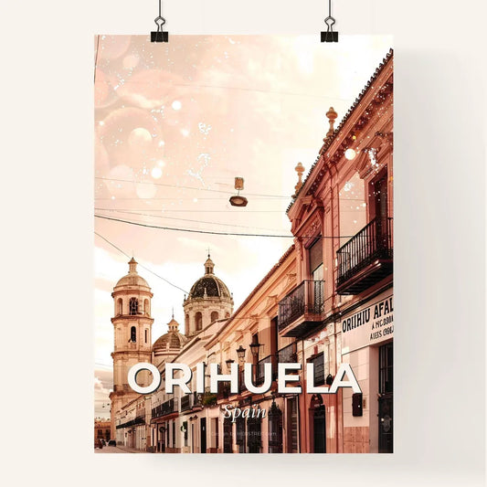 Orihuela: Double Exposure City Skyline Art Poster