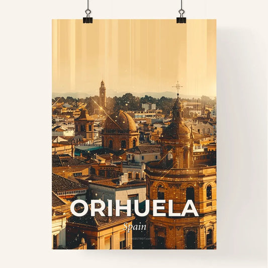 Orihuela: Double Exposure Skyline Art City Icons Poster